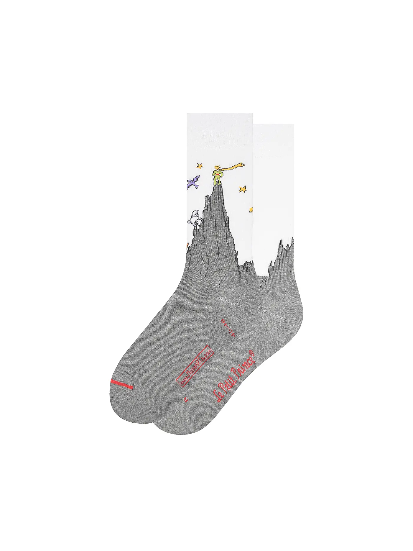 MUSEARTA | Damen Socken MOUNTAIN - DER KLEINE PRINZ grey-multi (36-40) | 